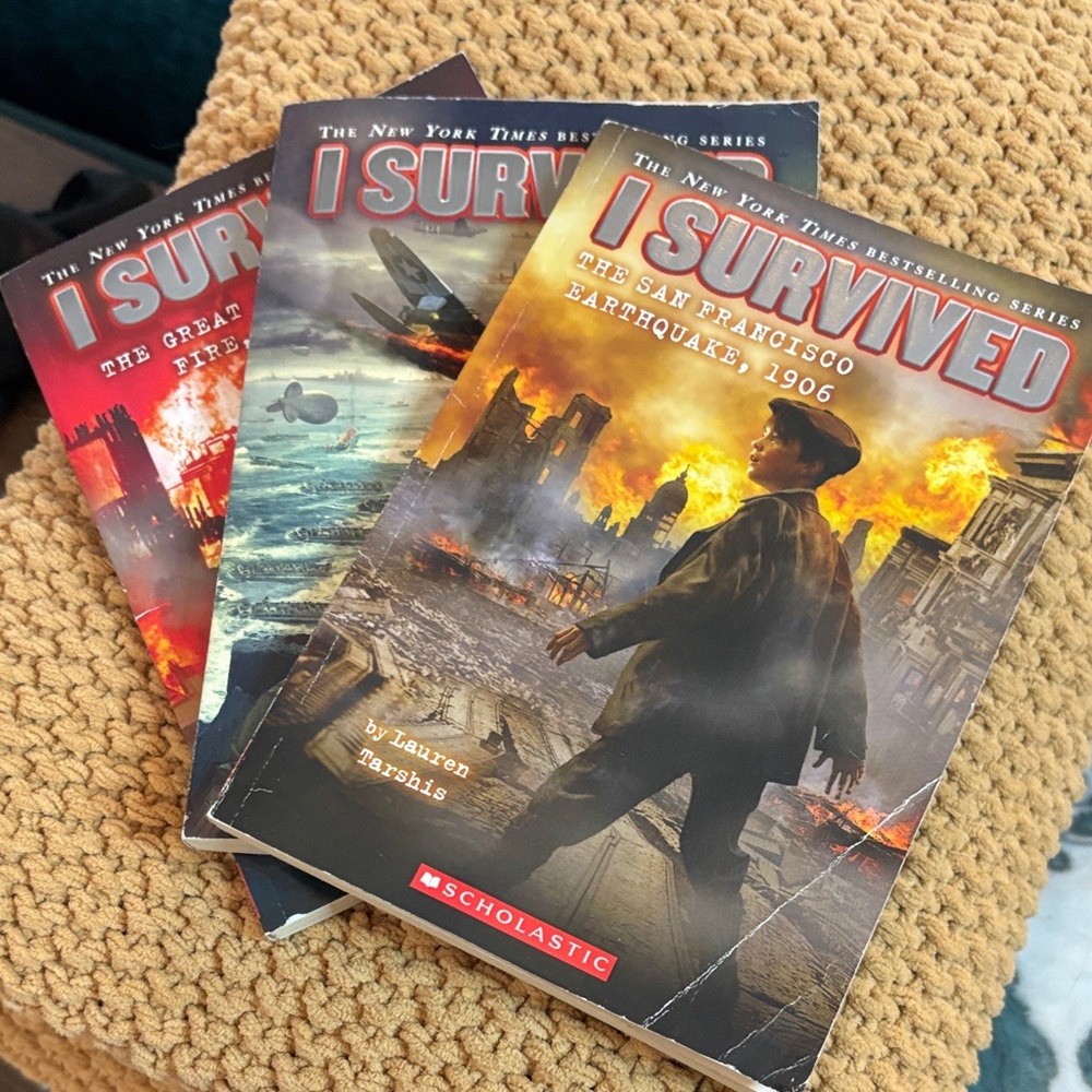 Scholastic I Survived The San Francisco Earthquake, 1906 -  3 books bundle